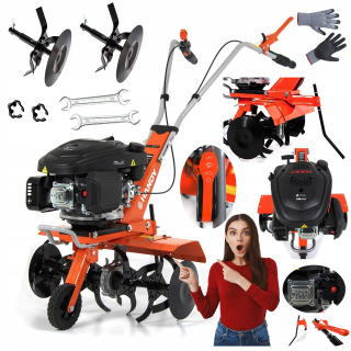 POLSKÝ BENZÍN HRUBÁ VEŽA 60CM KULTIVÁTOR 9HP LONCIN STABILNÉ DISKY